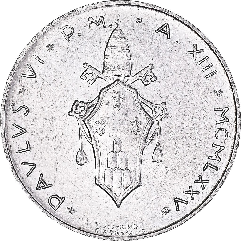 Coin, Vatican, Lira, 1974