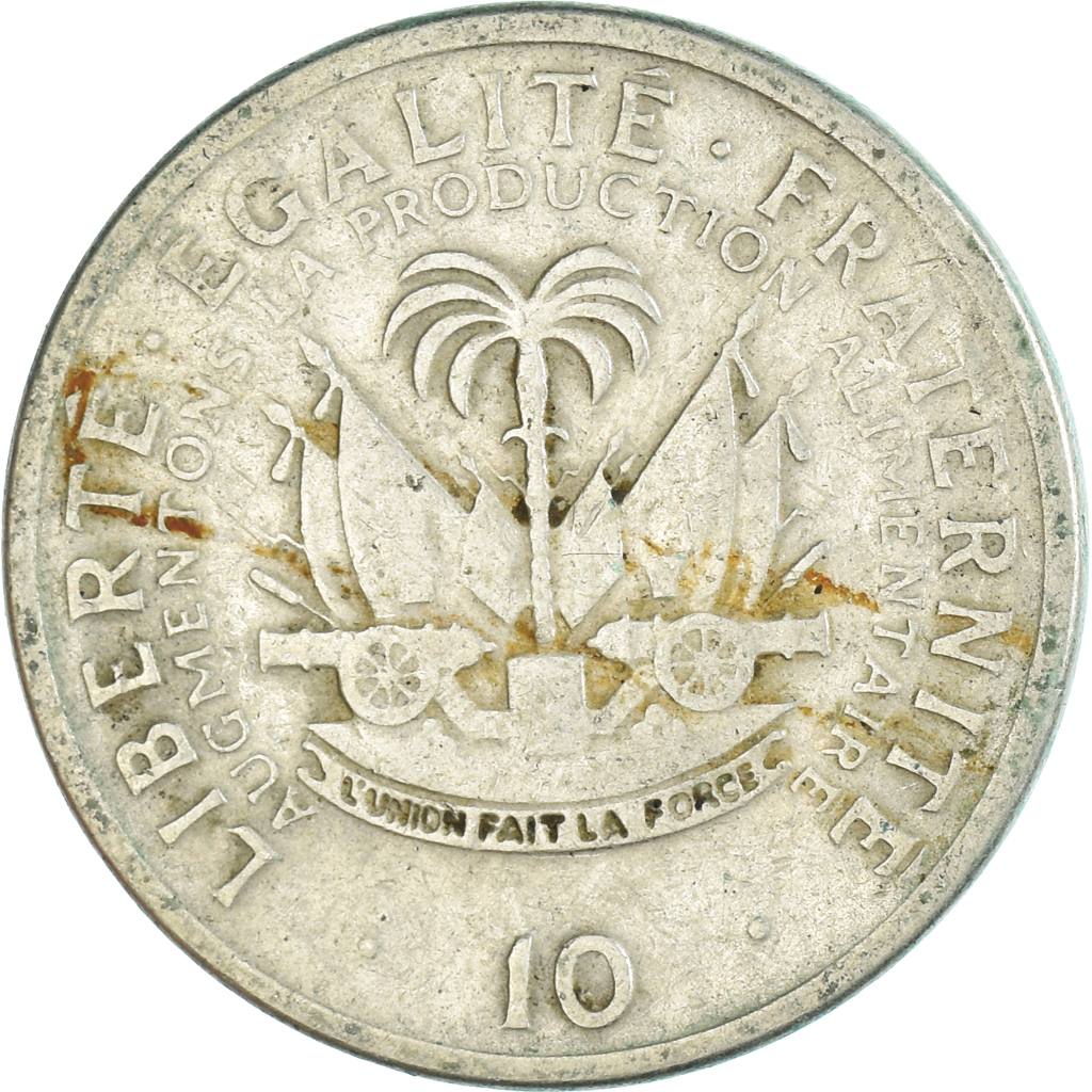 Coin, Haiti, 10 Centimes, 1975