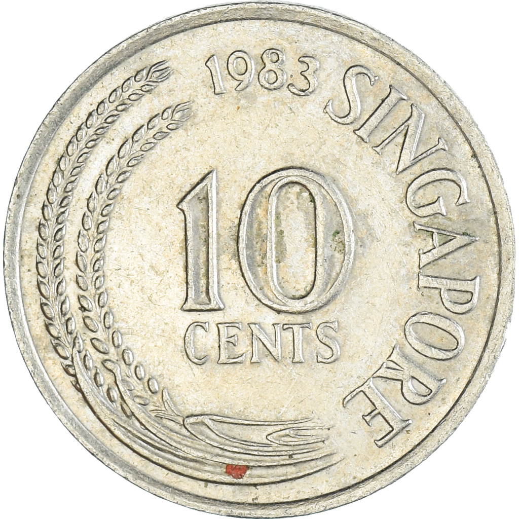 Coin, Singapore, 10 Cents, 1983