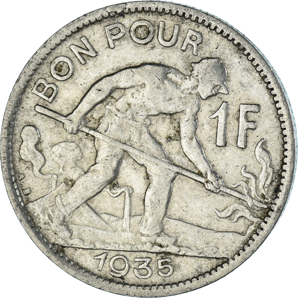 Coin, Luxembourg, Franc, 1935