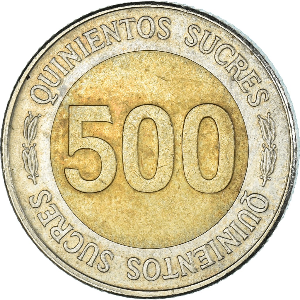 Coin, Ecuador, 500 Sucres, 1997