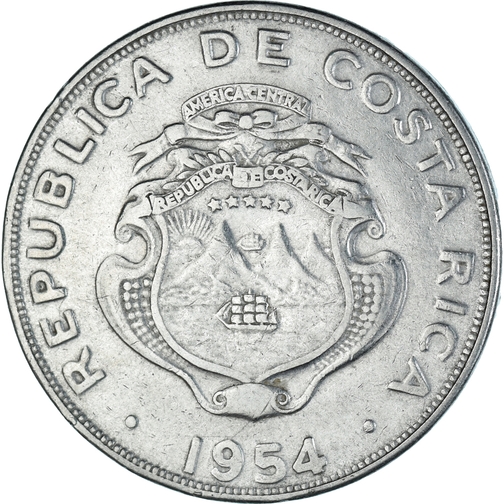 Coin, Costa Rica, Colon, 1954 North & Central American and Caribbean