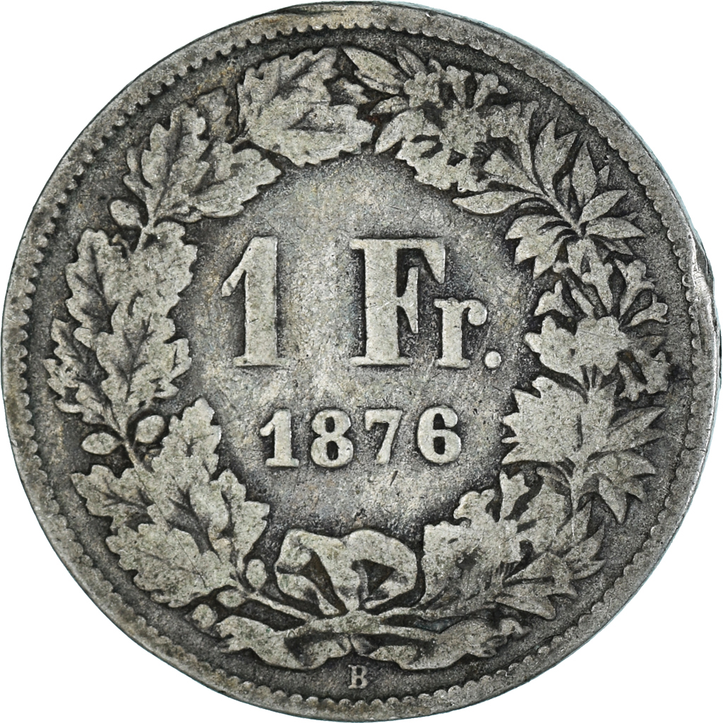 Coin, Switzerland, Franc, 1876