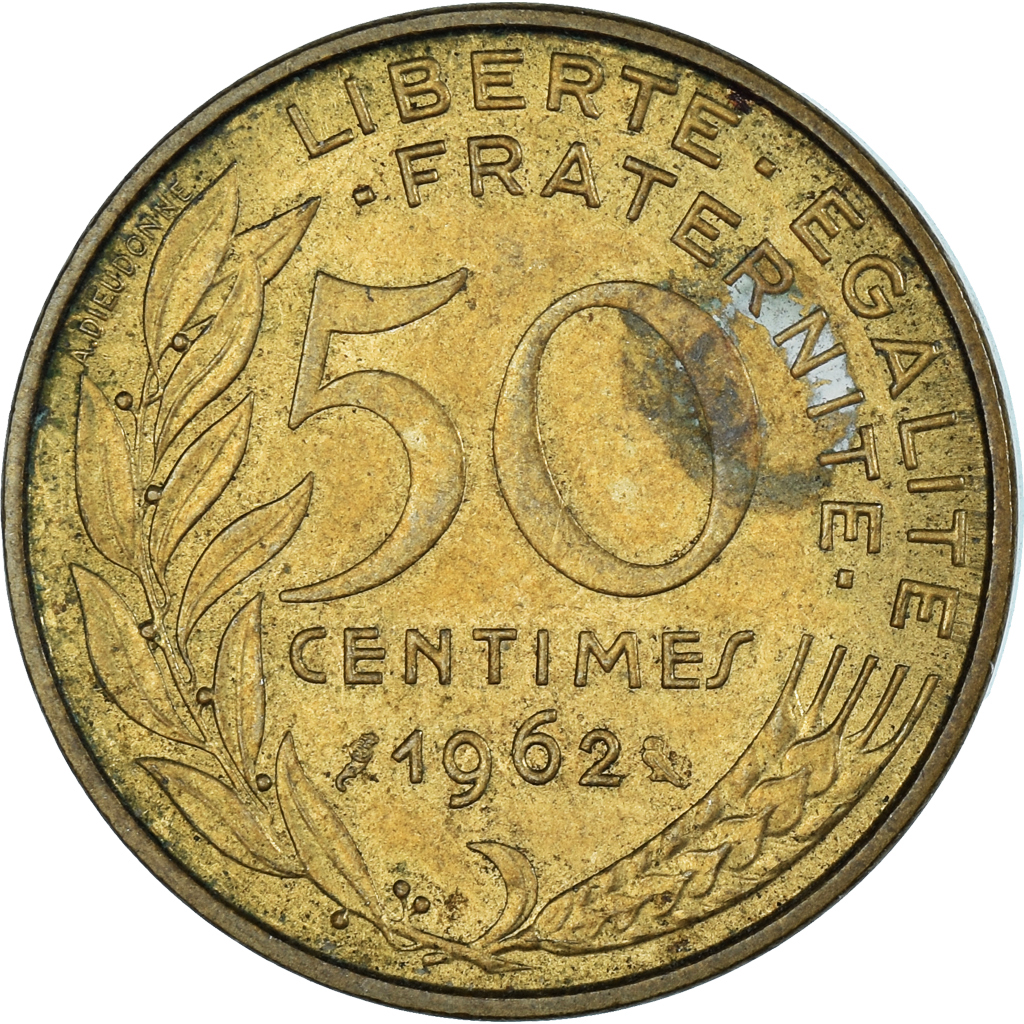 Coin, France, 50 Centimes, 1962