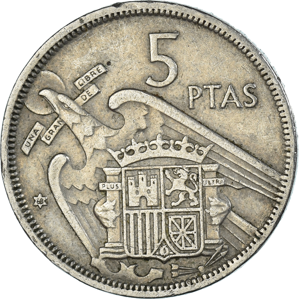 Coin, Spain, 5 Pesetas, 1968