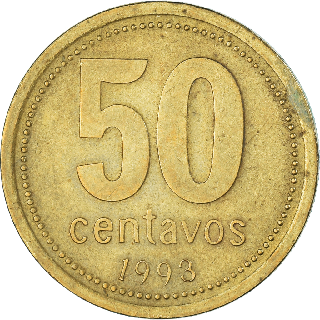 Coin, Argentina, 50 Centavos, 1993 | South American Coins