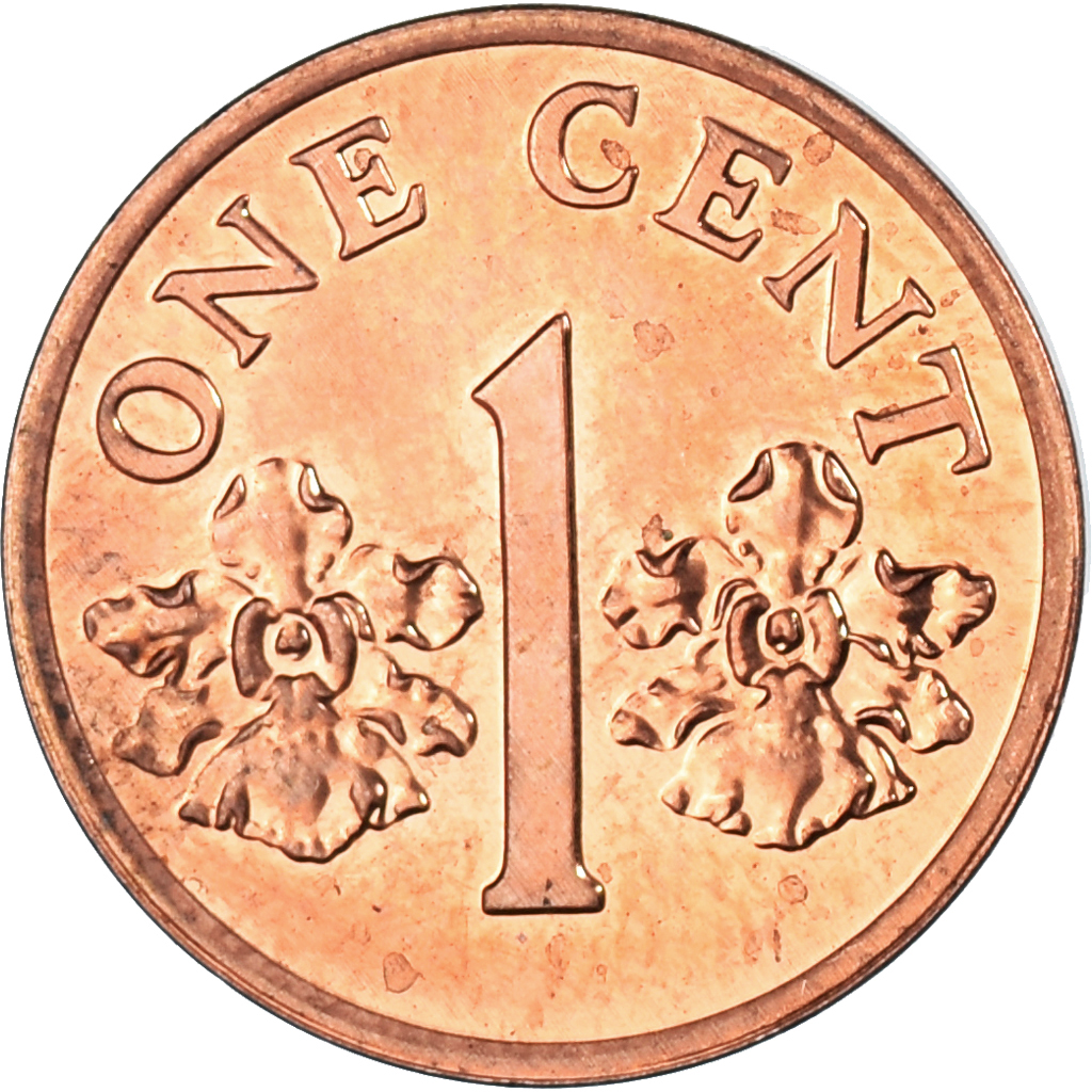 Coin, Singapore, Cent, 1992