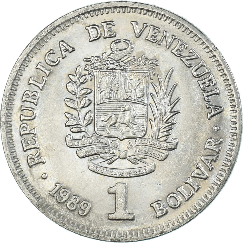 Coin, Venezuela, Bolivar, 1989
