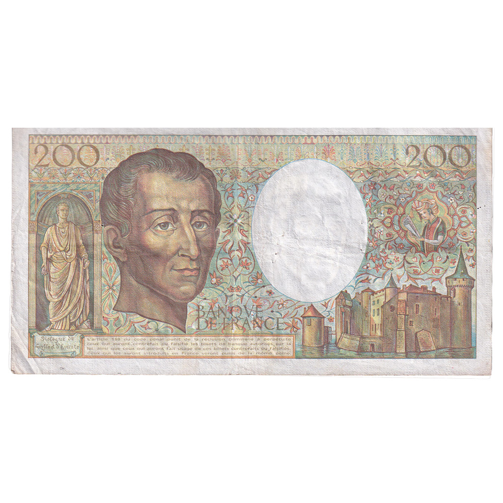 France, 200 Francs, Montesquieu, 1982, Y.009, EF(40-45), Fayette:70.3, KM:155a