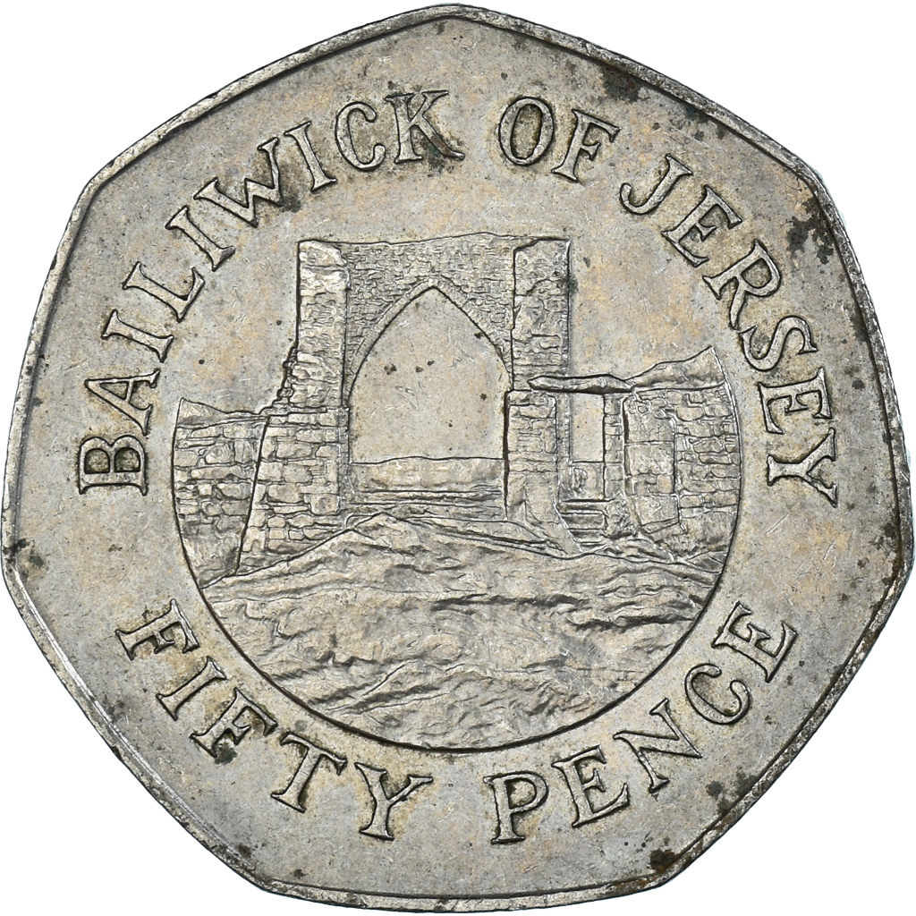 Coin, Jersey, 50 Pence, 1986