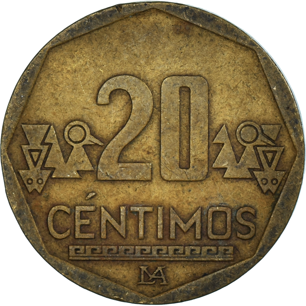 Coin, Peru, 20 Centimos, 2008