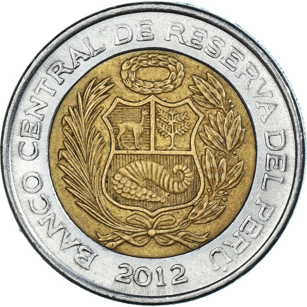 Coin, Peru, 5 Nuevos Soles, 2012