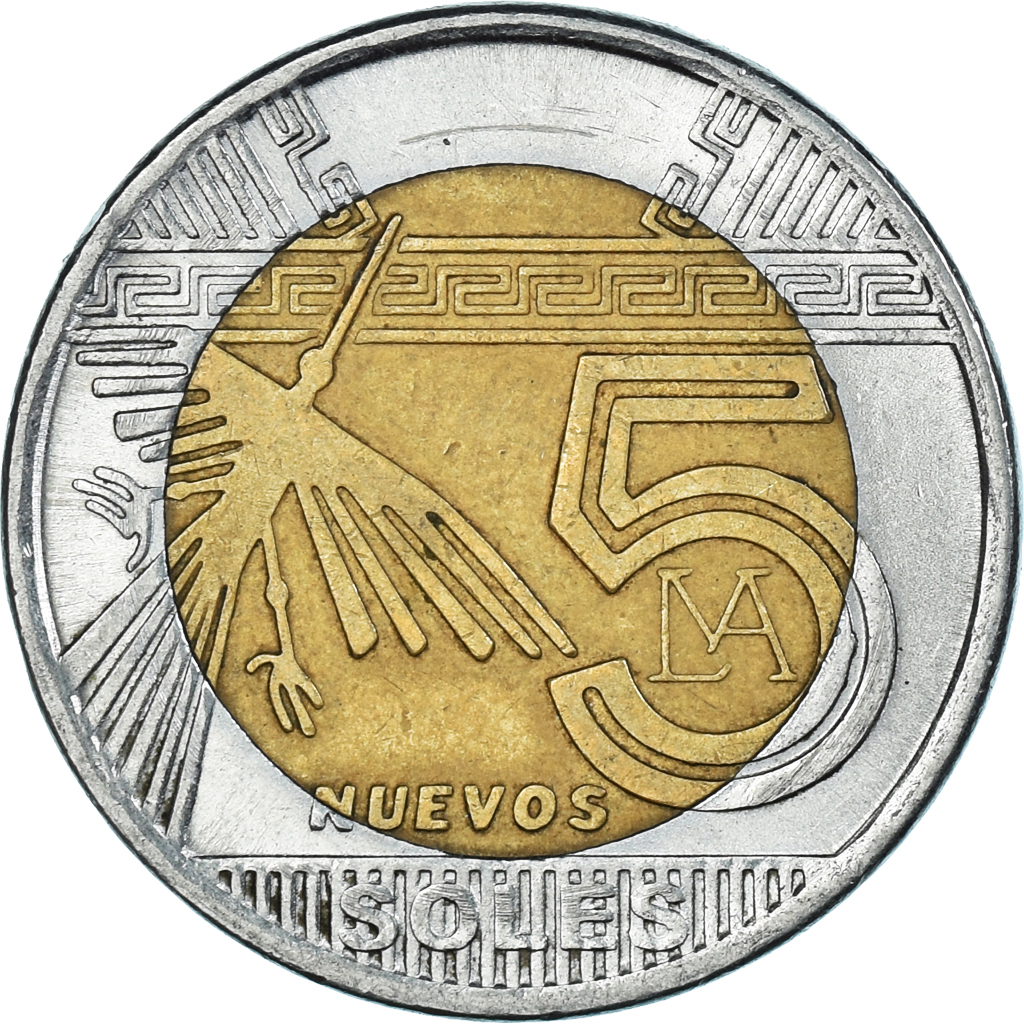 Coin, Peru, 5 Nuevos Soles, 2012