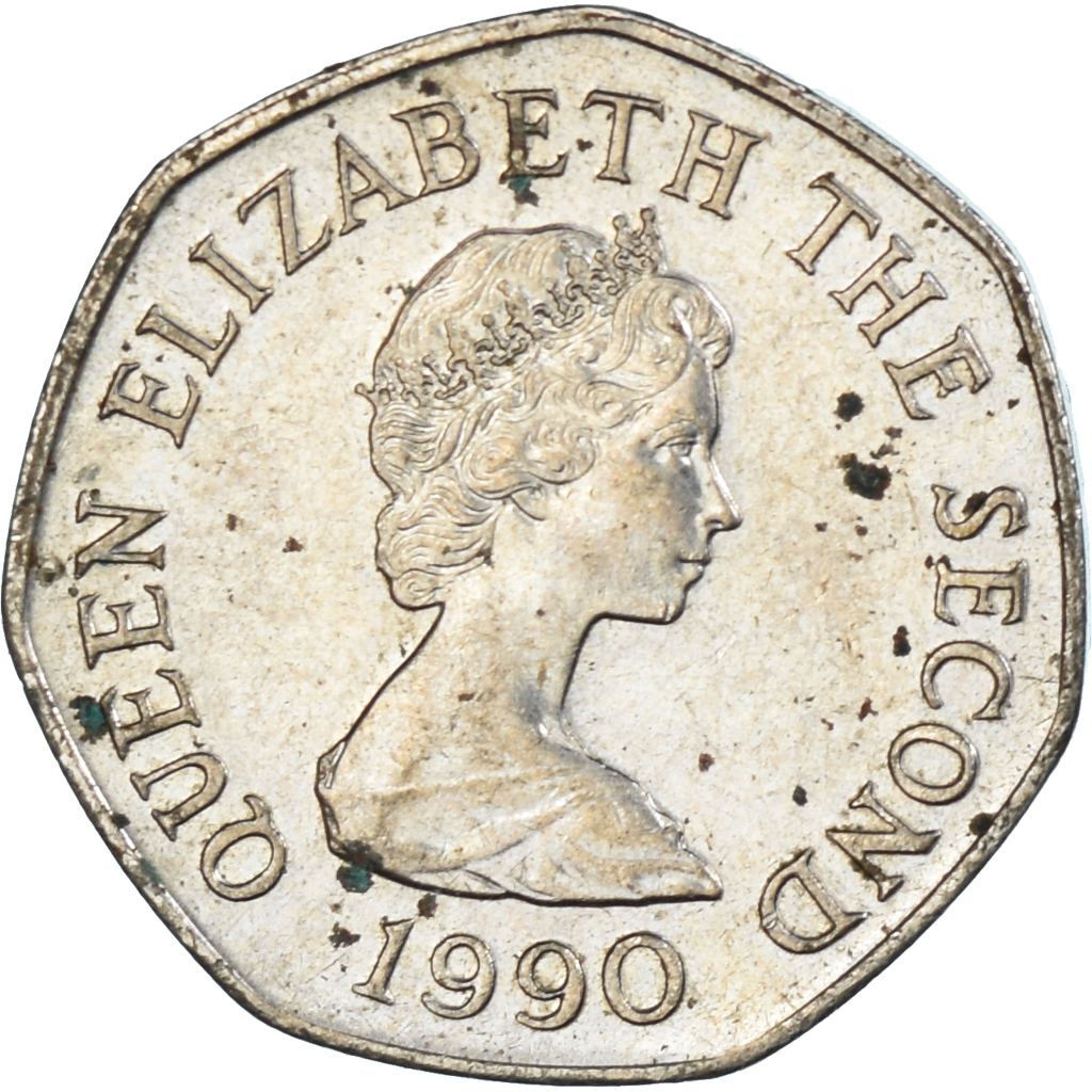 Coin, Jersey, 20 Pence, 1990