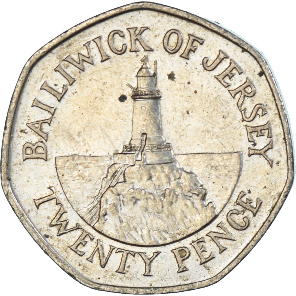 Coin, Jersey, 20 Pence, 1990