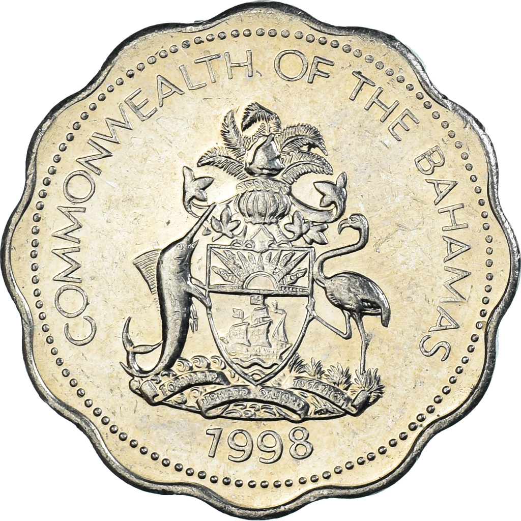 Coin, Bahamas, 10 Cents, 1998