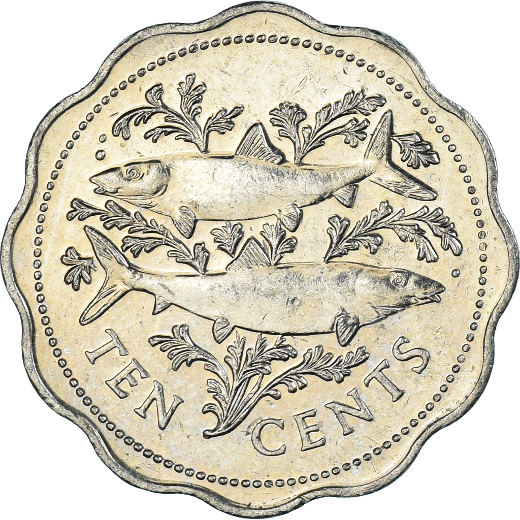 Coin, Bahamas, 10 Cents, 1998