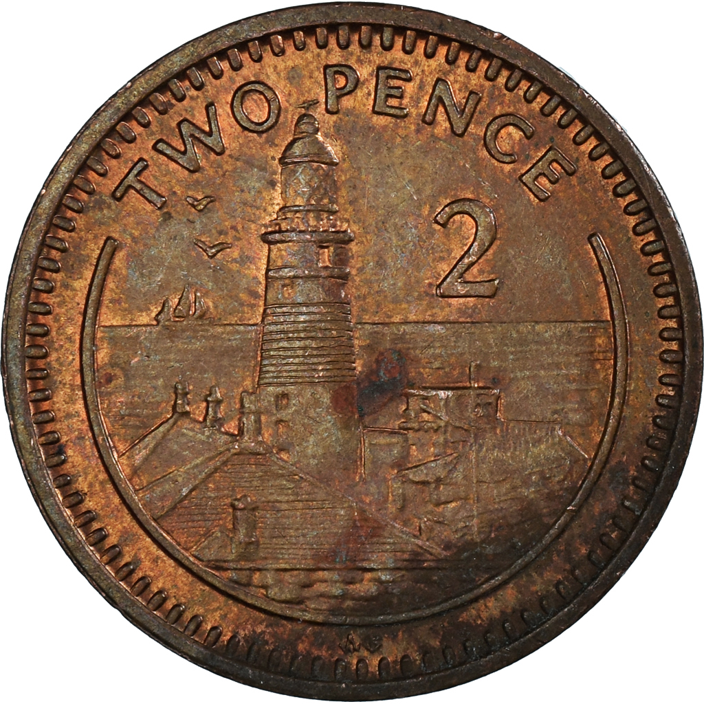 Gibraltar, 2 Pence, 1991