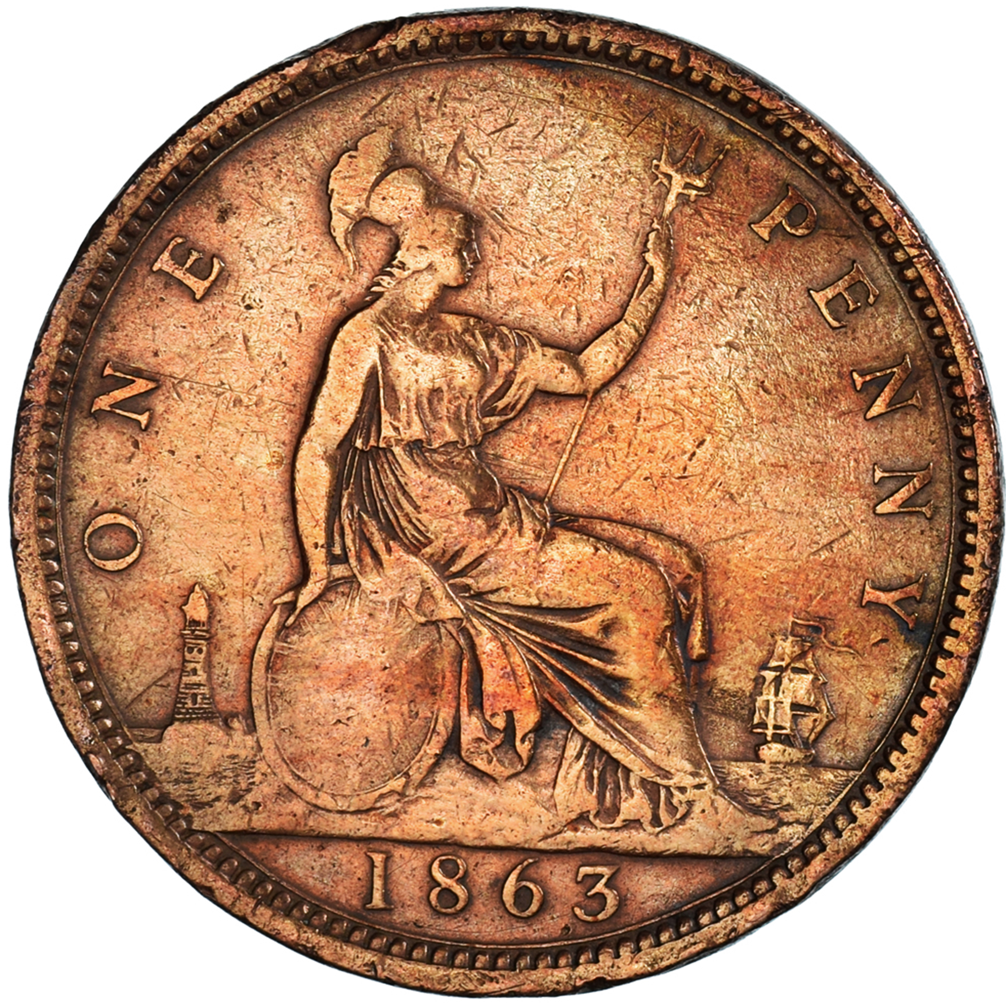 Great Britain, Penny, 1863