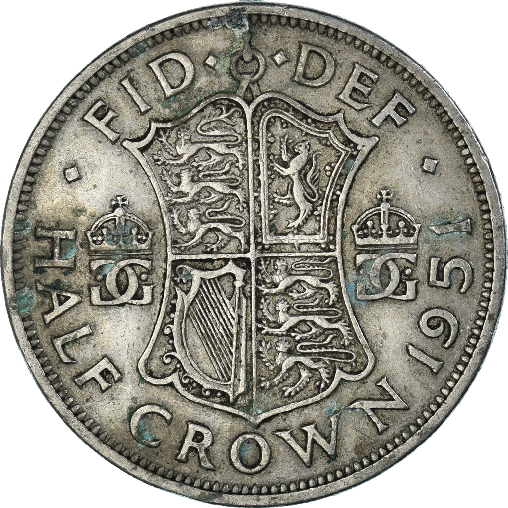 Coin, Great Britain, 1/2 Crown, 1951
