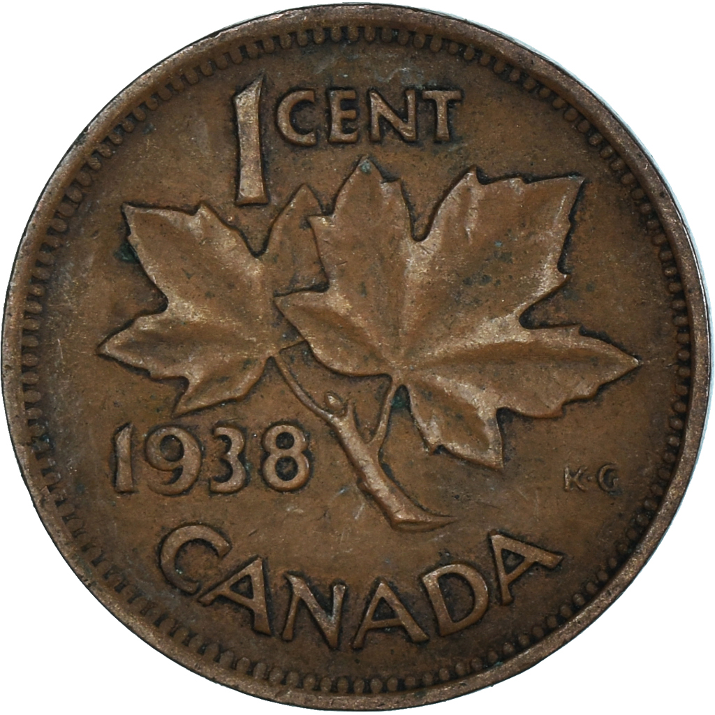 Coin, Canada, Cent, 1938
