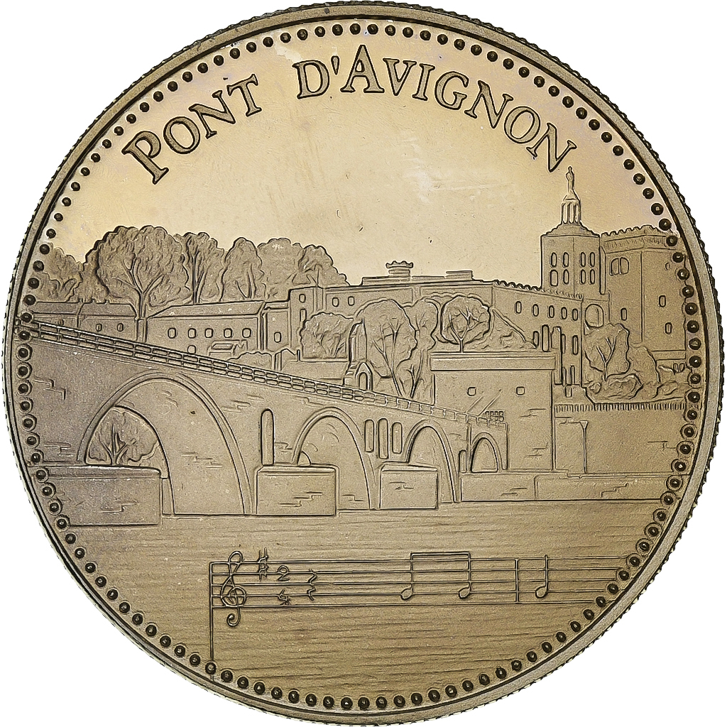 France, Medal, Les plus beaux trésors du patrimoine de France, Pont d'Avignon