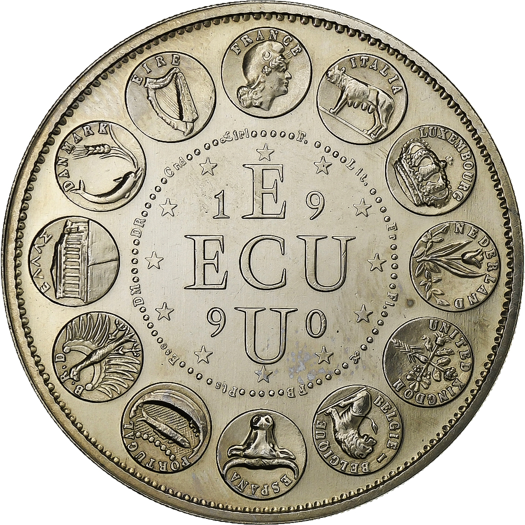France, Medal, Ecu Europa, Marianne, 1990, Copper-nickel, 