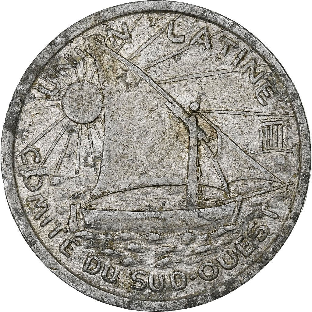 France, Comité du sud-ouest, 25 Centimes, 1922-1933, Toulouse, 