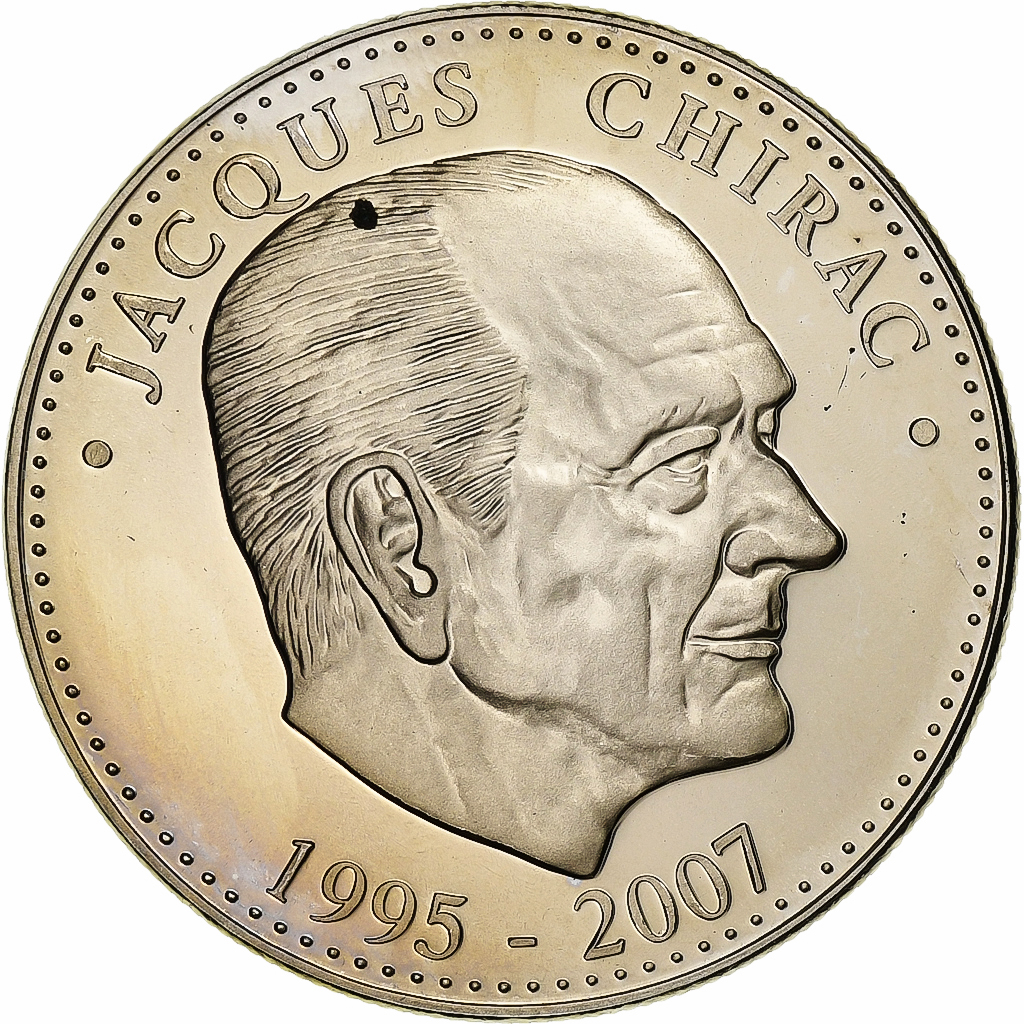 France, Medal, Les Présidents de la République, Jacques Chirac, Copper-nickel