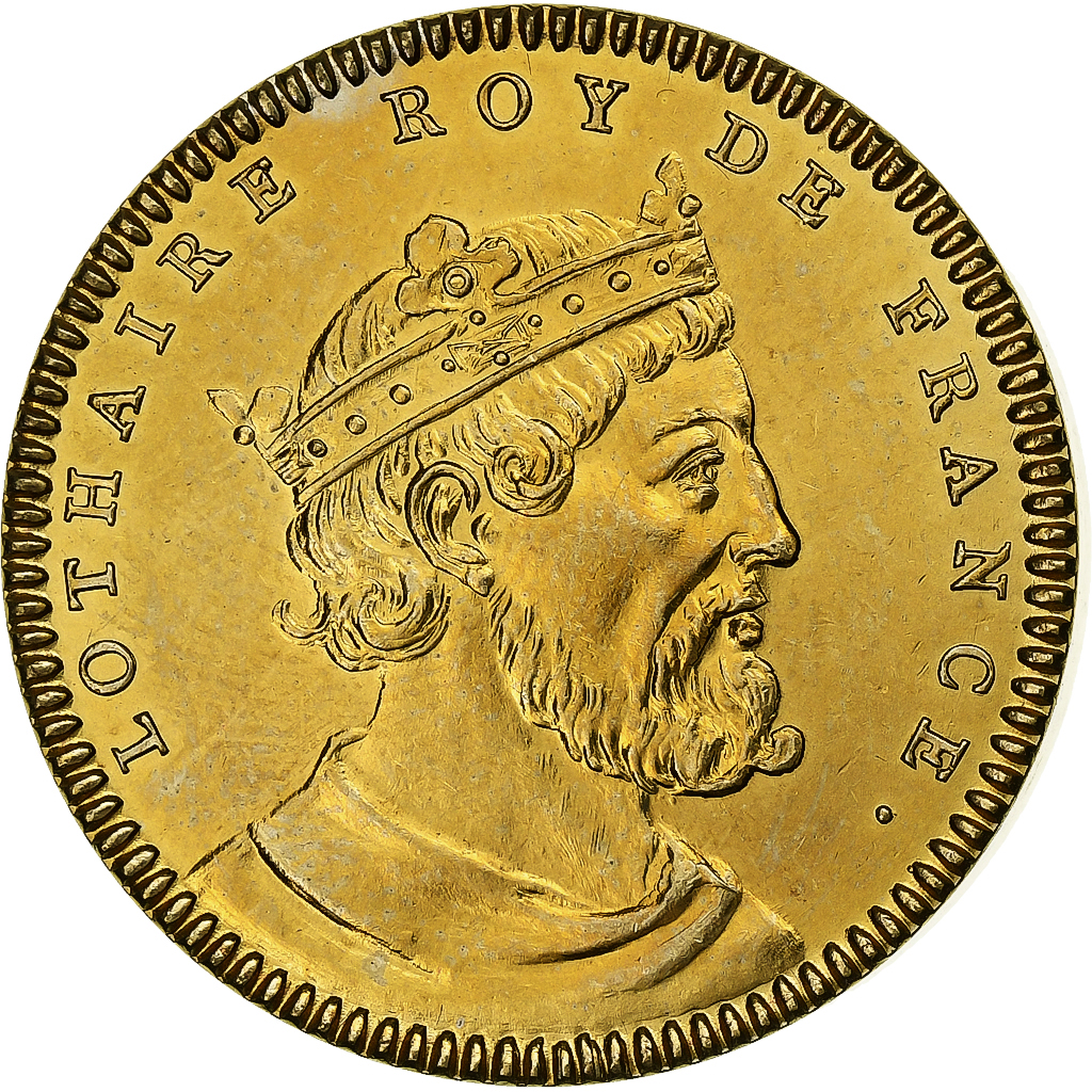 France, Medal, Roi de France, Lothaire, Copper-nickel Aluminium, Piéfort