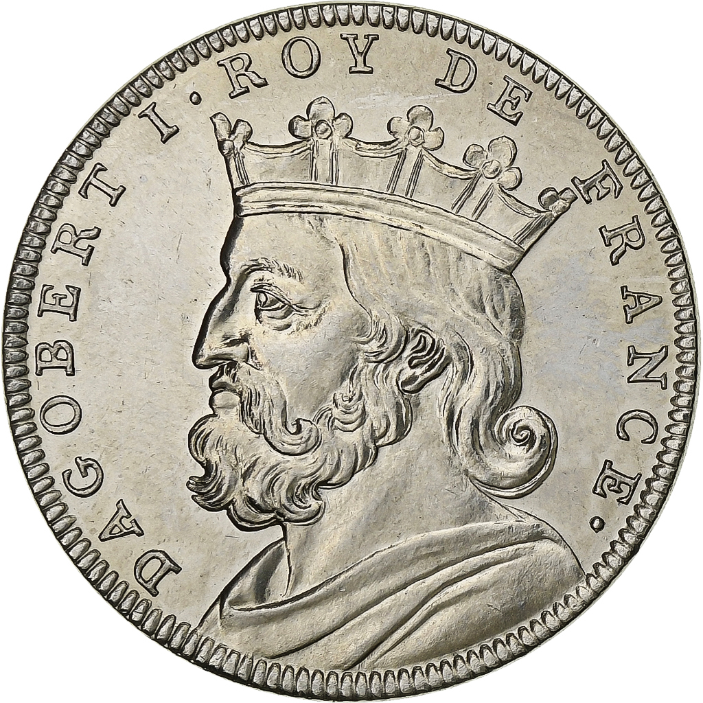 France, Medal, Roi de France, Dagobert Ier, Copper-nickel, Piéfort, 