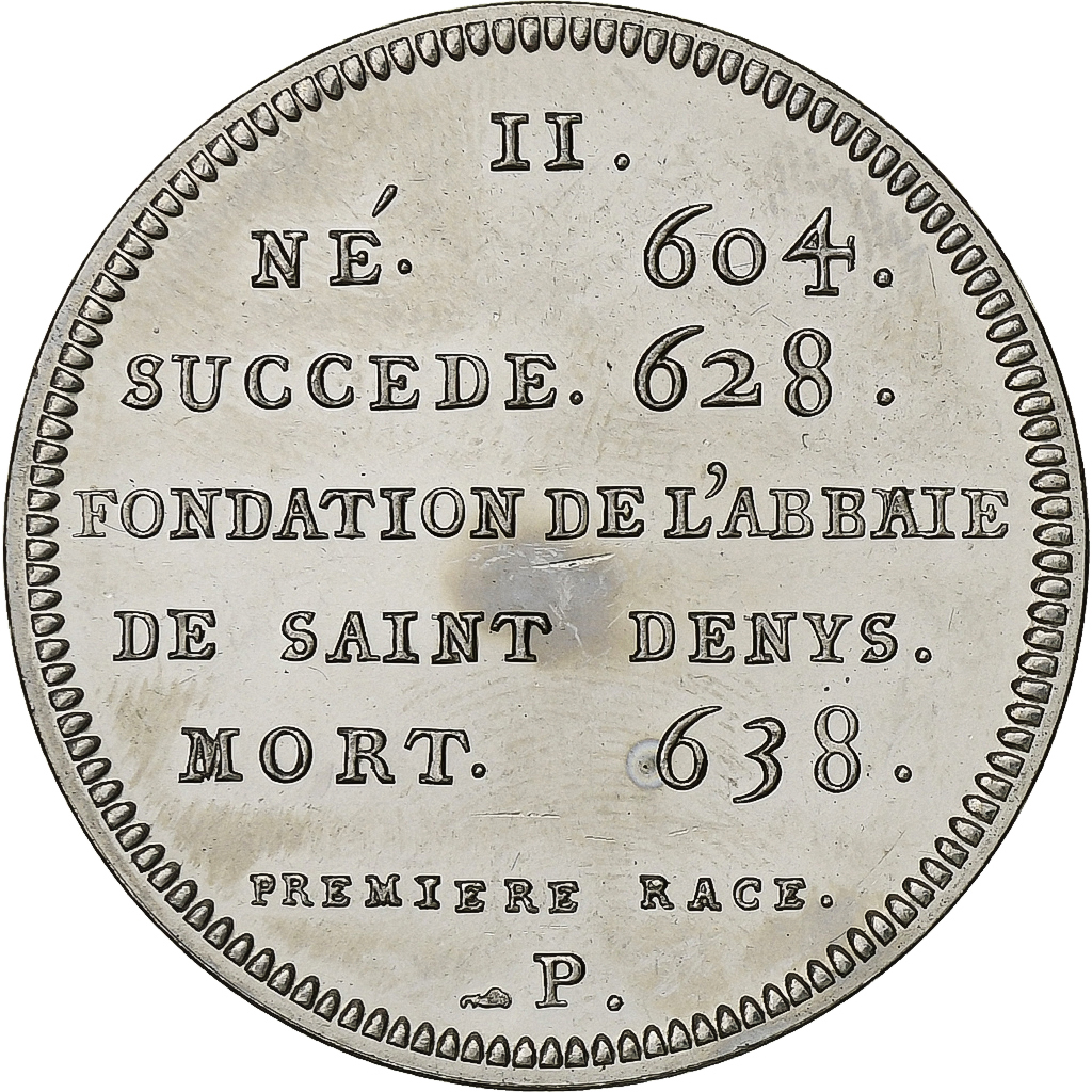 France, Medal, Roi de France, Dagobert Ier, Copper-nickel, Piéfort, 