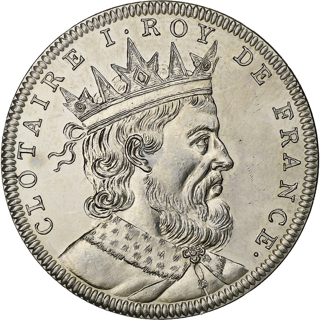 France, Medal, Roi de France, Clotaire Ier, Copper-nickel, Piéfort, 