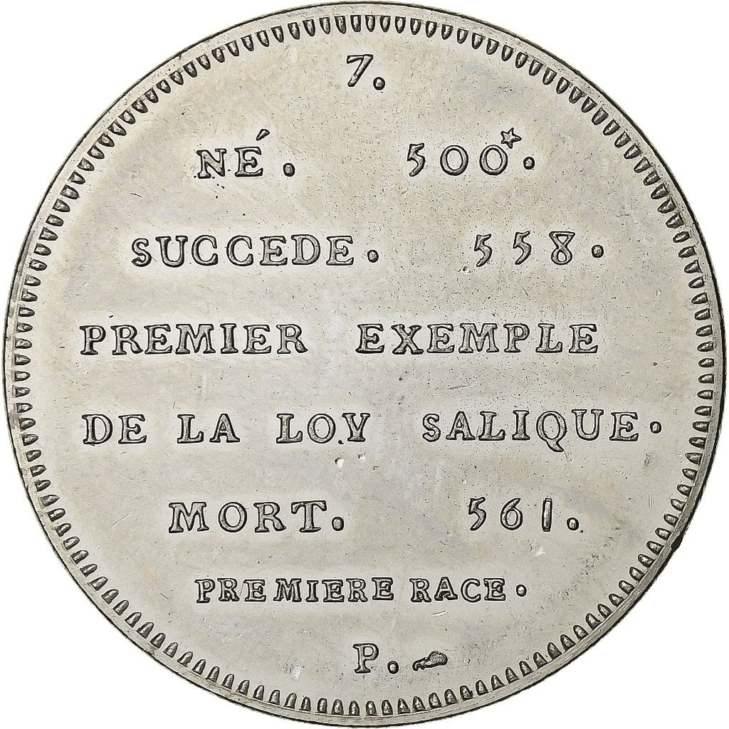 France, Medal, Roi de France, Clotaire Ier, Copper-nickel, Piéfort, 
