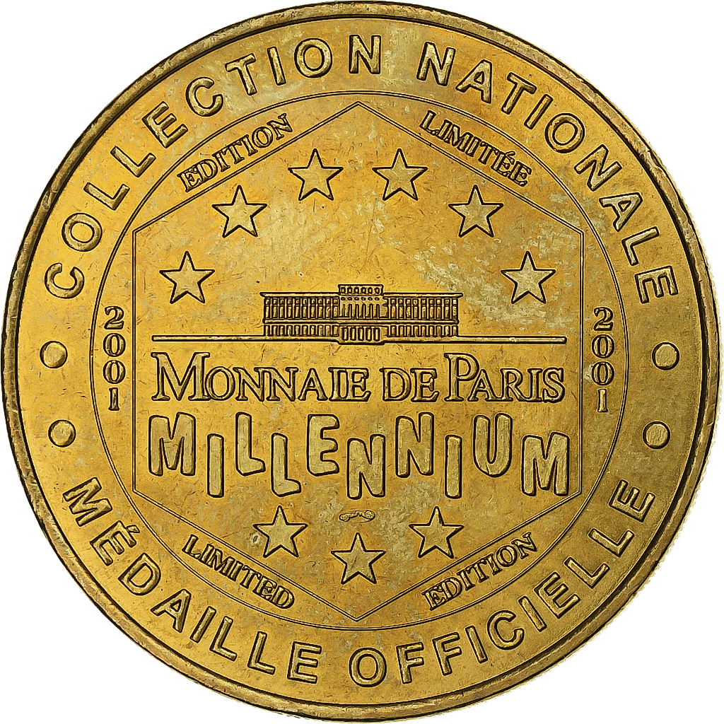 France, Token, 86/ Vallée des Singes - Gorille - Romagne, 2001, Copper-nickel