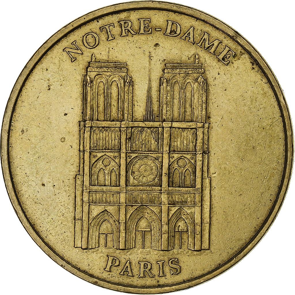 France, Token, Paris - Notre Dame n°1, 1998, Copper-nickel Aluminium, MDP