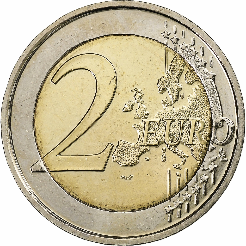 France, 2 Euro, Prise de la Bastille, Copper-Nickel-Zinc, 