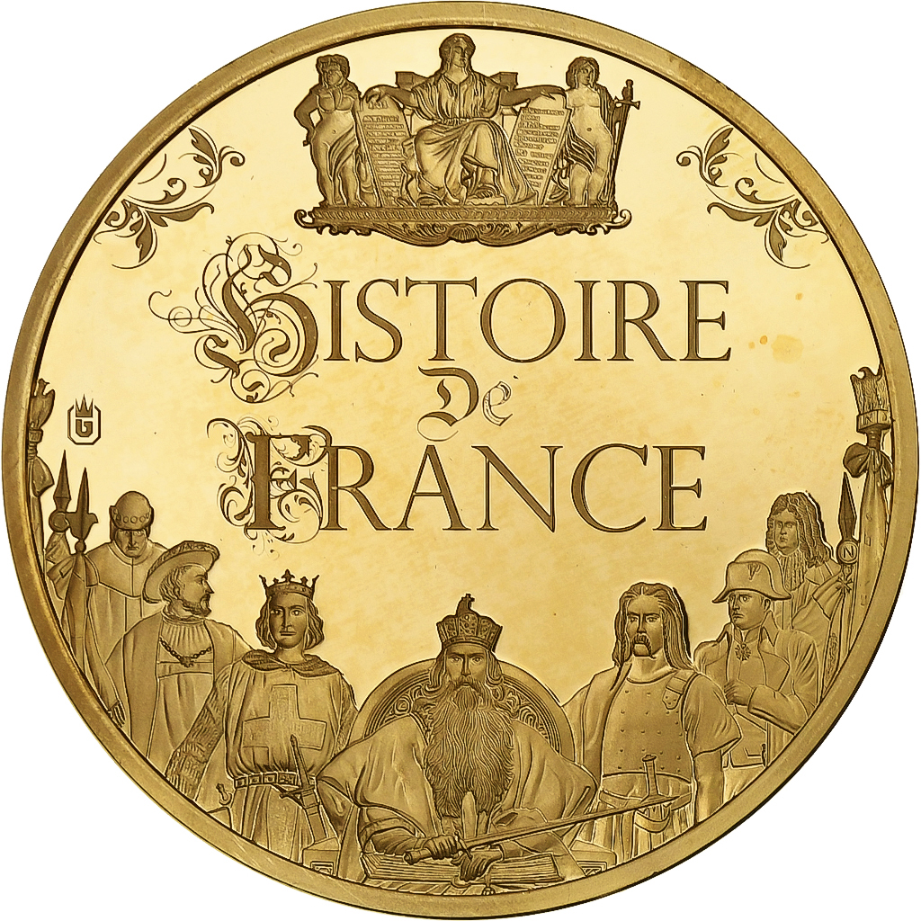 France, Medal, La bataille de Marignan, Septembre 1515, Copper Gilt, 