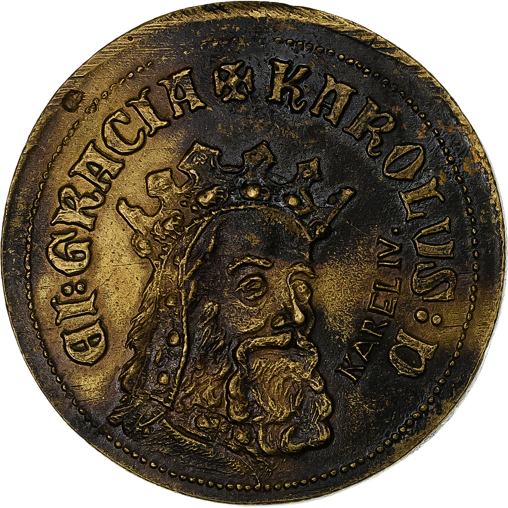 Czech Republic, Medal, Karlstein, Karel IV, Brass, 