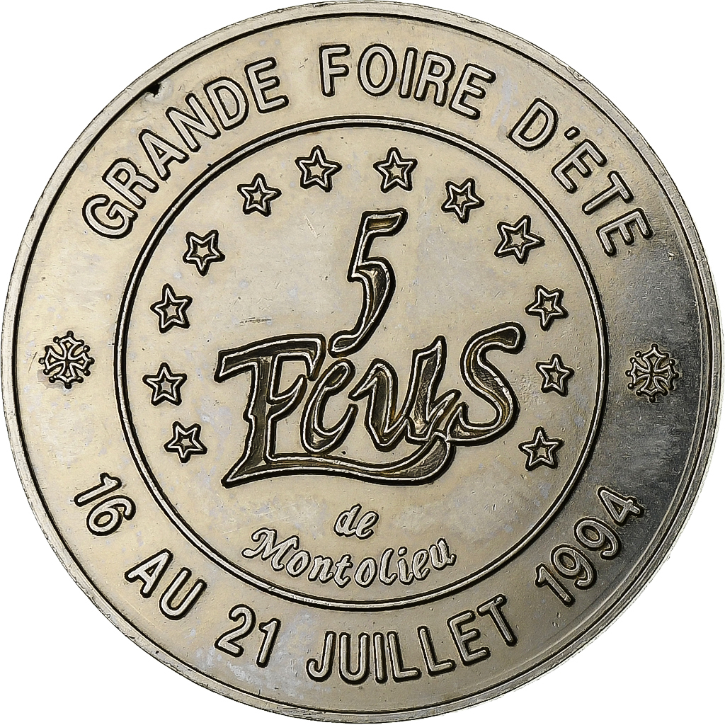 France, 5 Ecus, Montolieu, 1994, Cupro Nickel, 