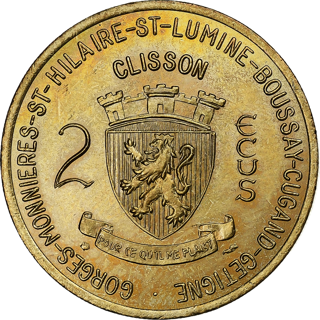France, 2 ECU, Clisson, 1995, 