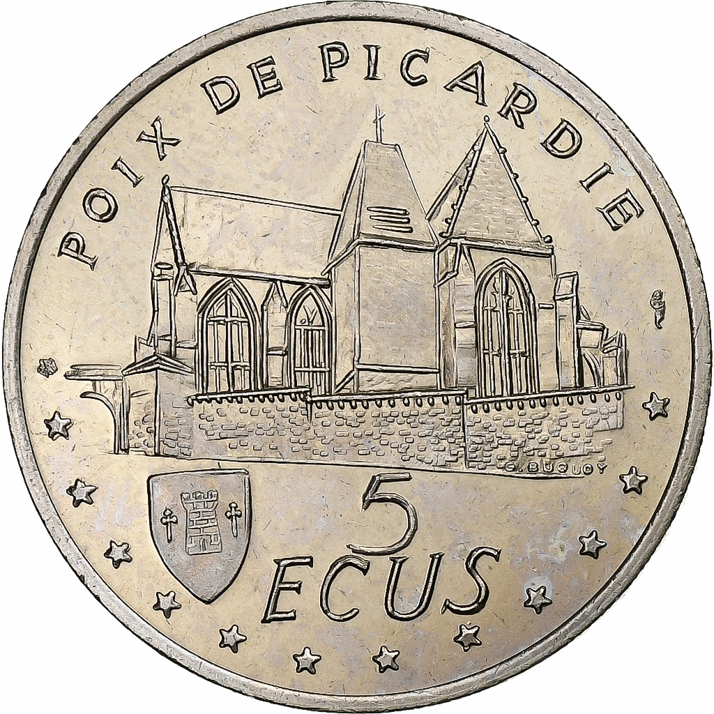 France, Token, 5 écus Poix de Picardie - Gastronomie, 1995, Copper-nickel