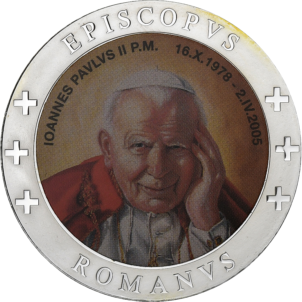 Vatican, Medal, Le Pape Jean-Paul II, 2005, Silver Plated Copper, 