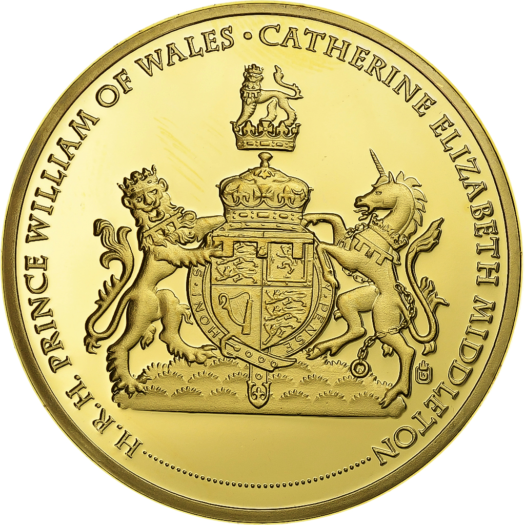 United Kingdom, Medal, William et Kate, The Royal Kiss, Copper Gilt, 