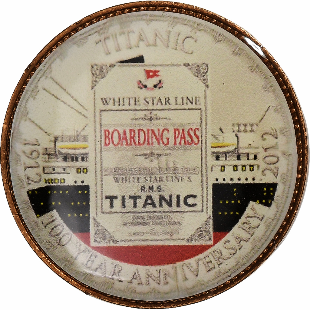 Great Britain, Elizabeth II, 1/2 Penny, Titanic, 100 Years Anniversary, 1966