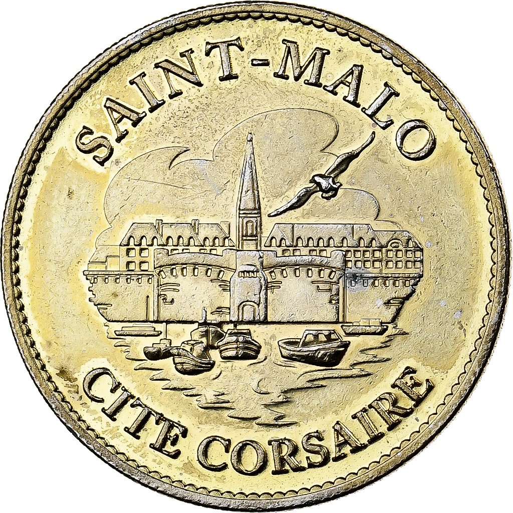 France, Token, Saint-Malo - Cité Corsaire, Copper-nickel Aluminium, France