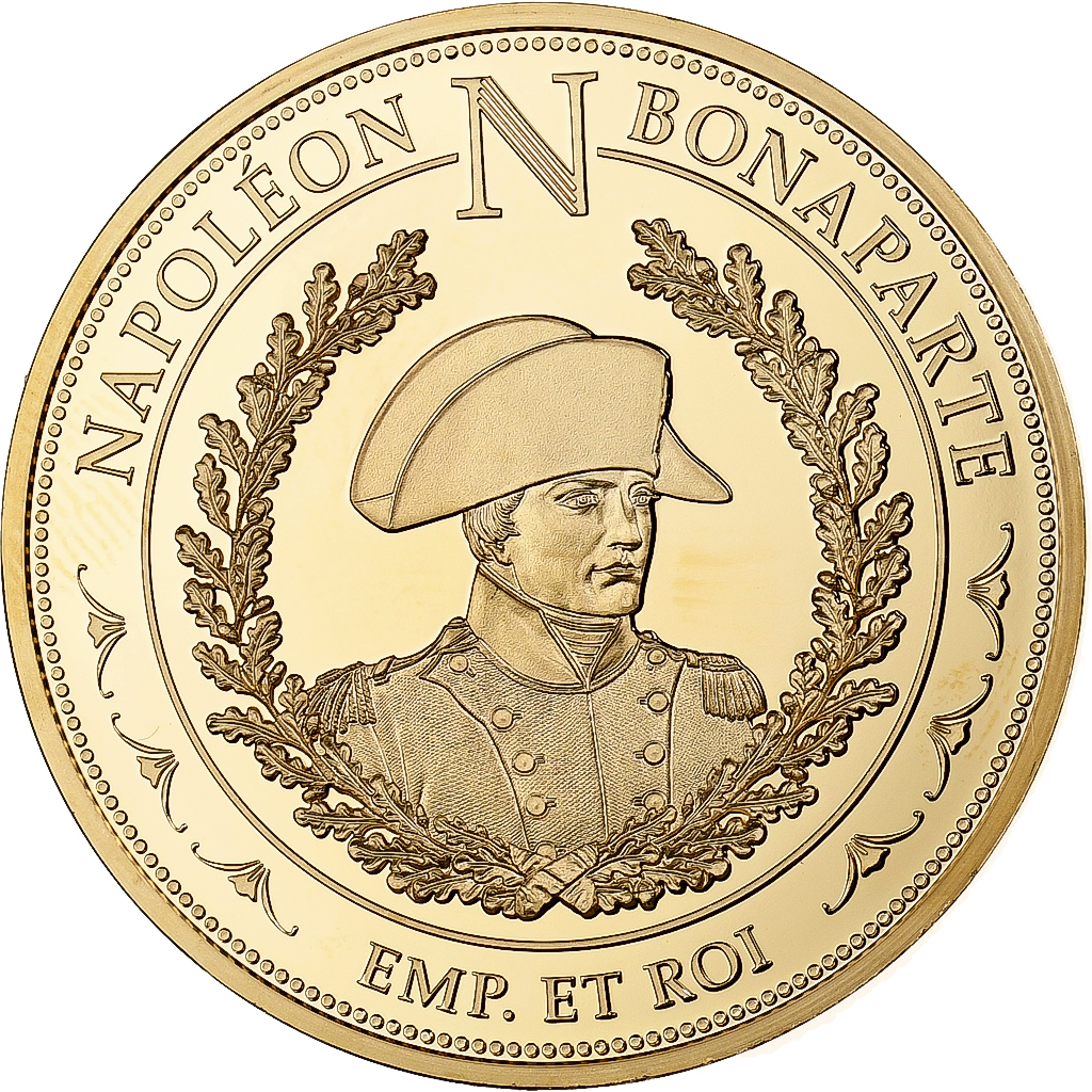 France, Medal, Napoléon Ier, Bataille d'Austerlitz, Copper-Nickel Gilt