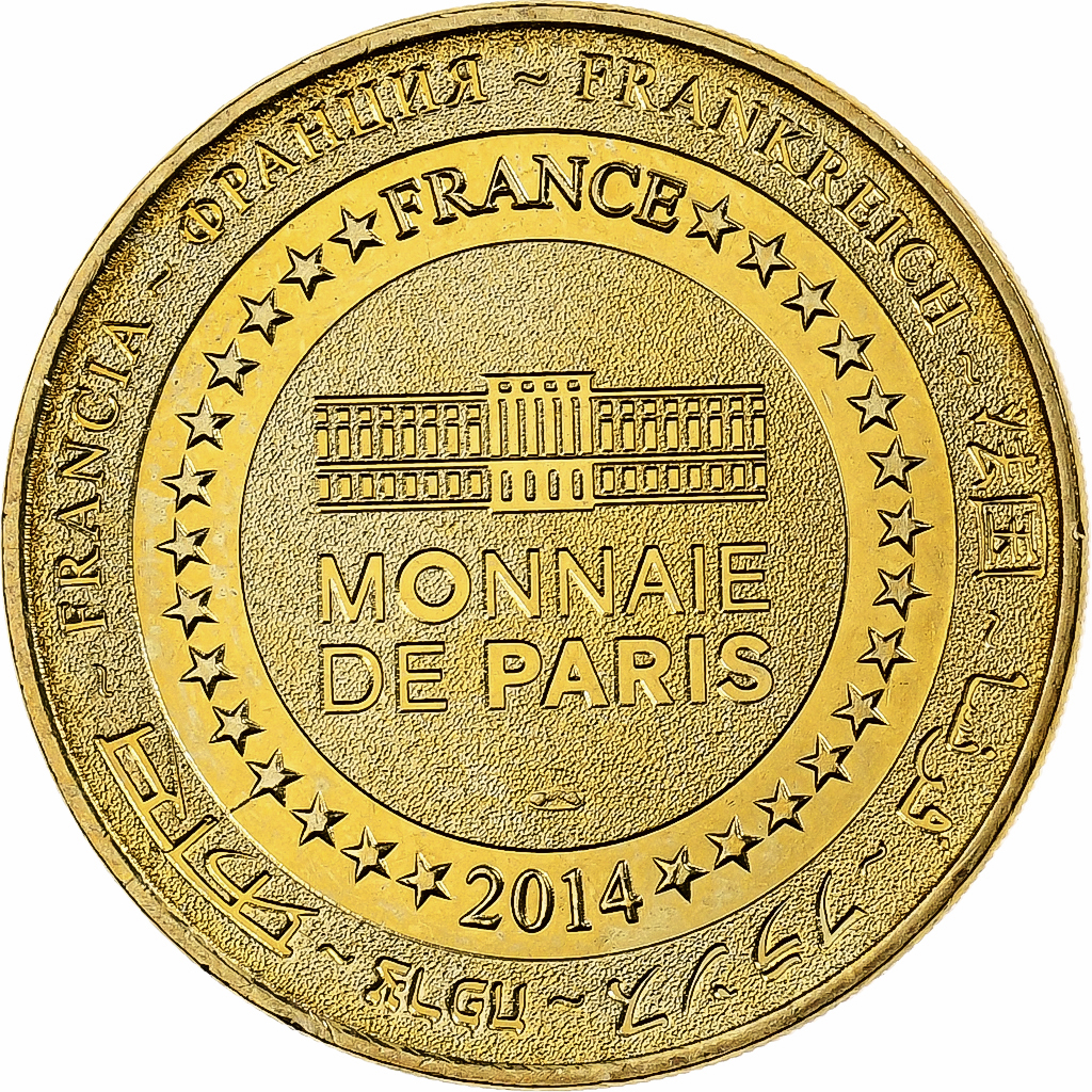 France, Token, 37/ Clos Lucé - Amboise, 2014, Copper-nickel Aluminium, Monnaie