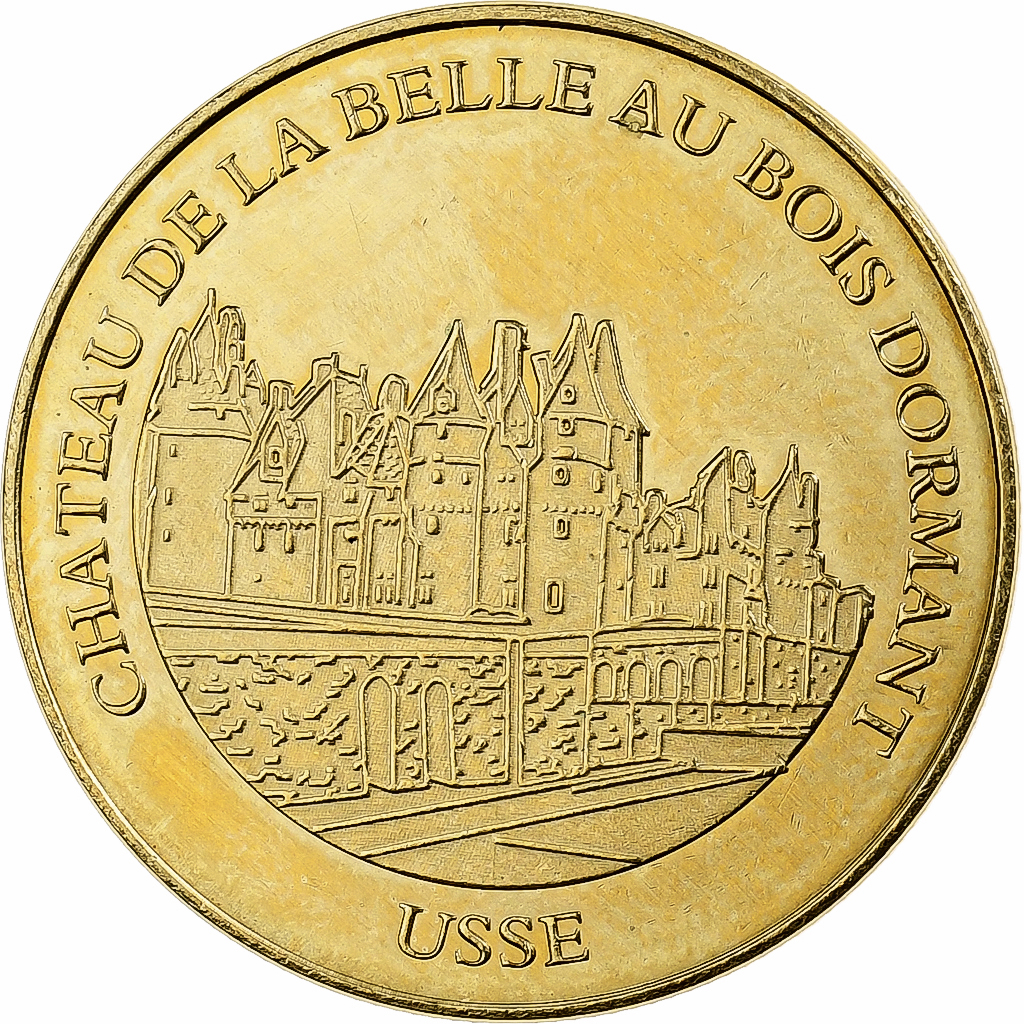France, Token, Château de la Belle au Bois Dormant, Usse, Copper-nickel