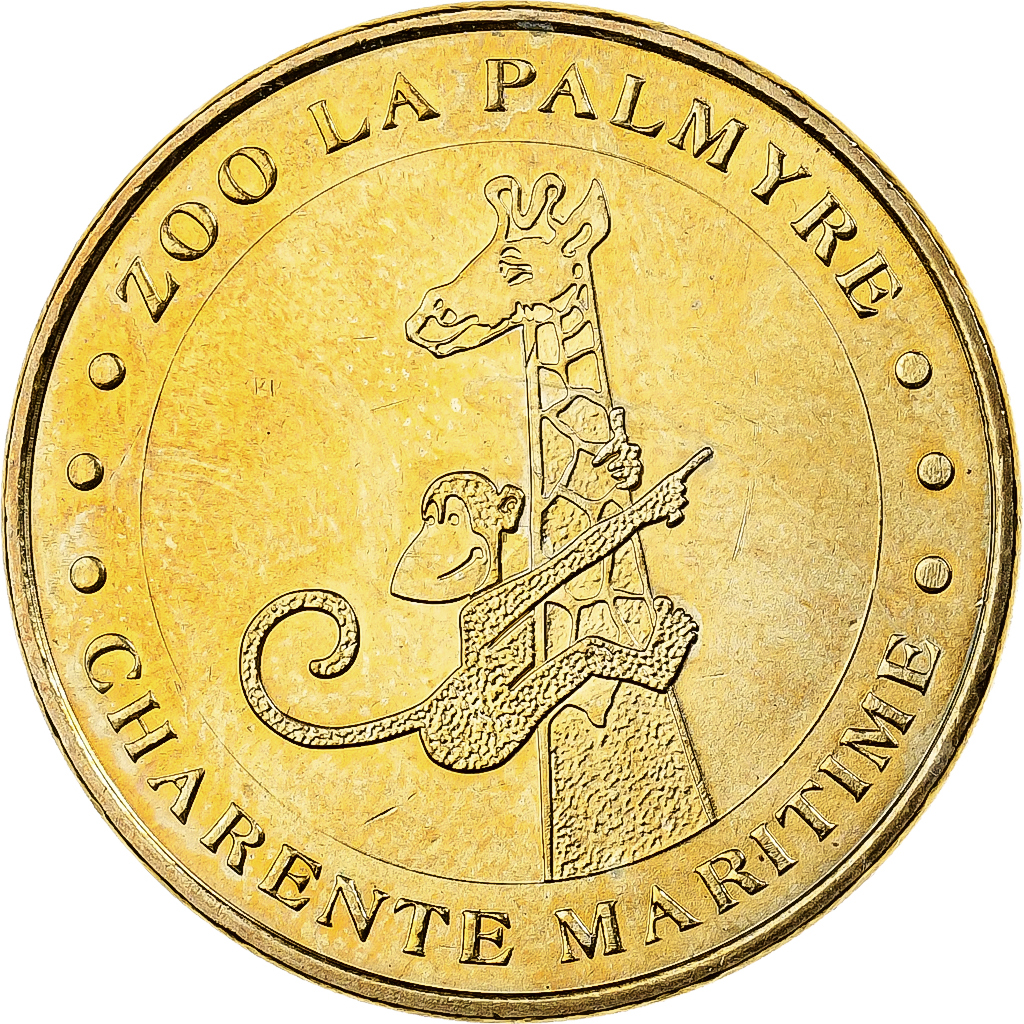 France, Token, 17/ Zoo de la Palmyre - Girafe, 2007, Copper-nickel Aluminium